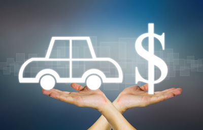 image of car and dollar sign for savings
