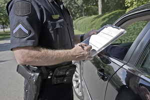 Cop giving ticket