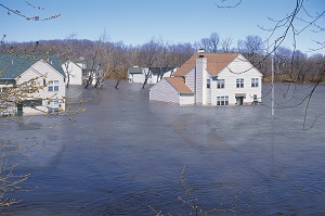 flooded neighborhood